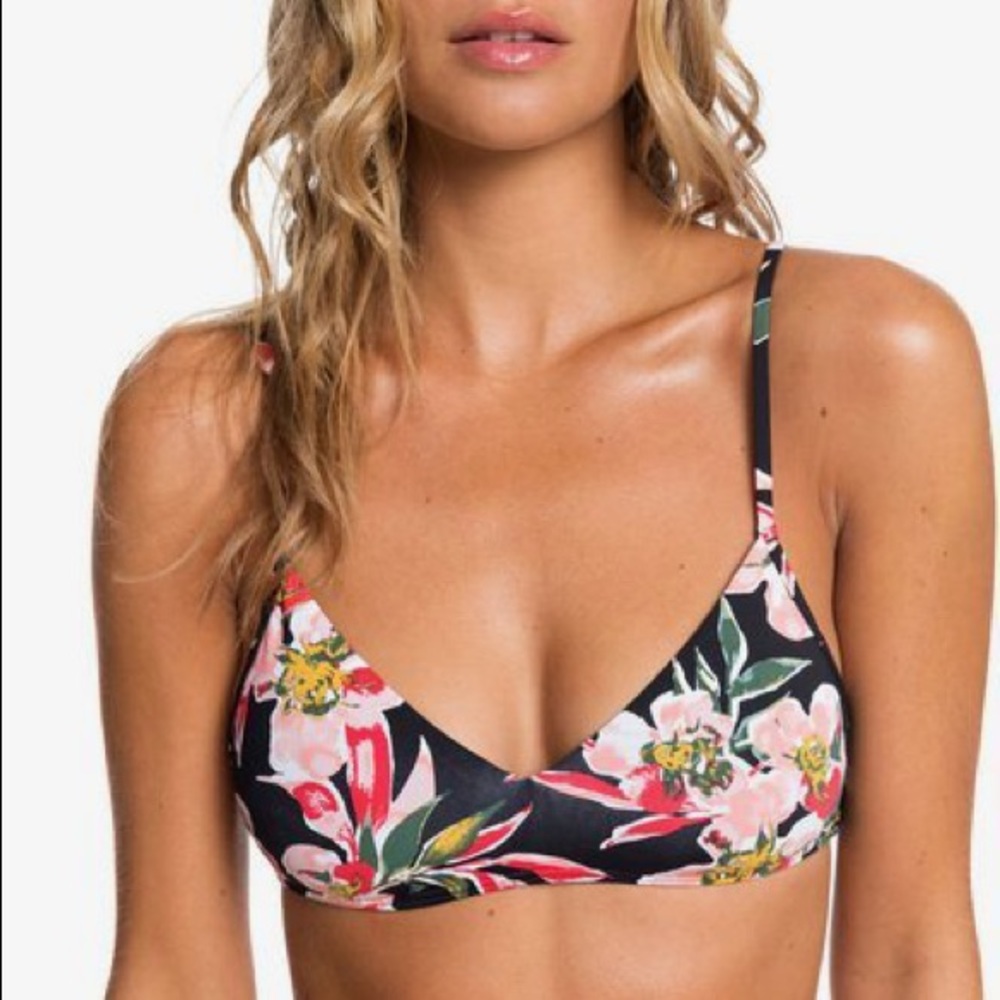 NWOT Roxy Garden Surf Bralette Bikini Top Size Medium